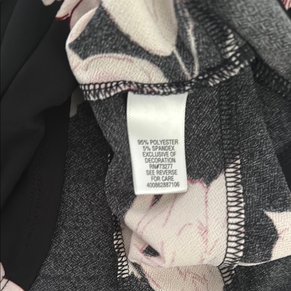 Candie's Black and Pink Floral Blouse - Picture 8 of 9